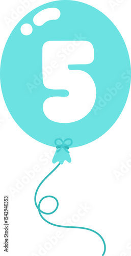 Balloon Numbers 0 to 9 – Colorful Cartoon Font for Party or Kids Design