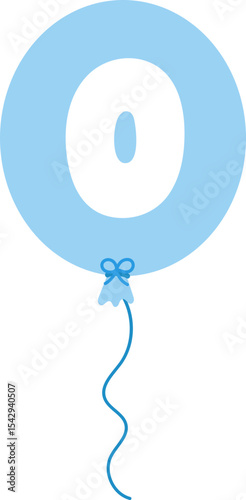 Balloon Numbers 0 to 9 – Colorful Cartoon Font for Party or Kids Design
