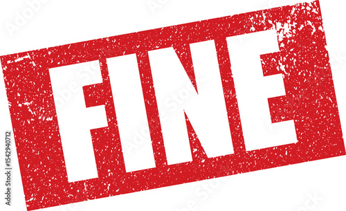 Red Fine Rubber Stamp in Reverse Grunge Vector in Sharp Border, Transparent Background, Svg, Png