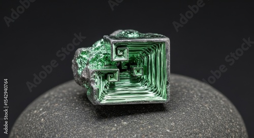 Iridescent Bismuth Crystal Mineral Science and Experimentation