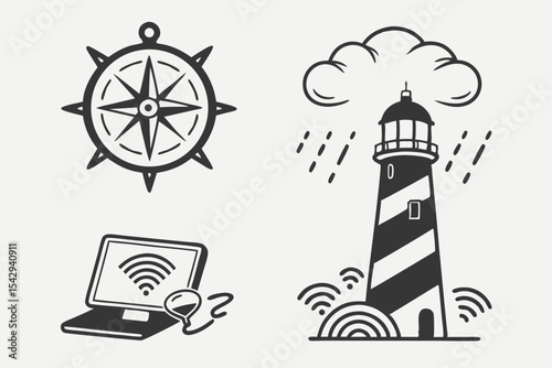 lighthouse vector illustration