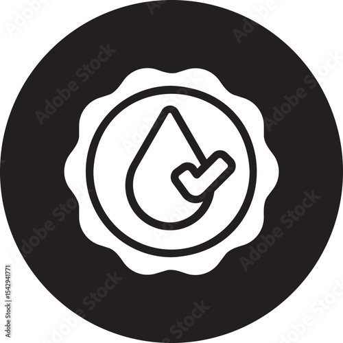 dermatologically tested glyph icon