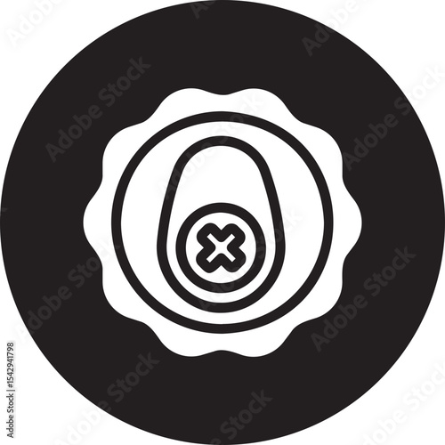 egg free glyph icon