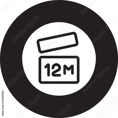 12 months glyph icon