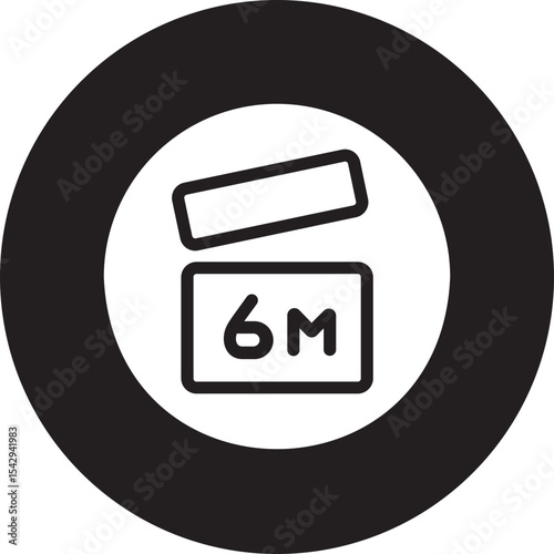6 months glyph icon