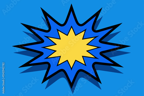 Dynamic Starburst A Vibrant Pop Art Explosion Graphic Design Element