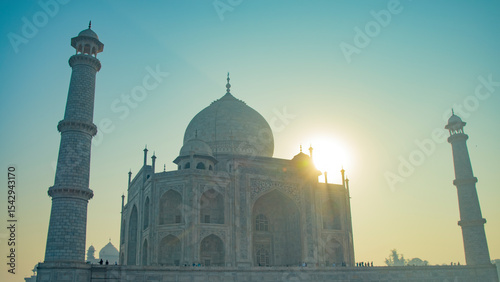 Taj Mahal mausoleum in Agra.