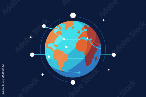 Global Network Connections  A Visual Representation of Worldwide Interconnectivity