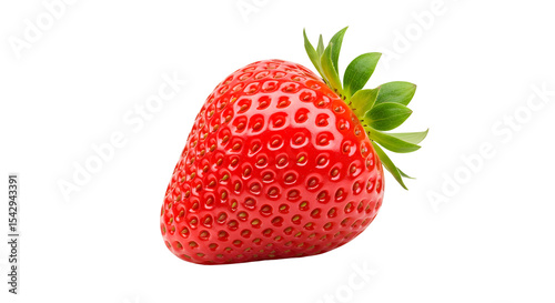 Fresh Ripe Strawberry Isolated with High Detail
