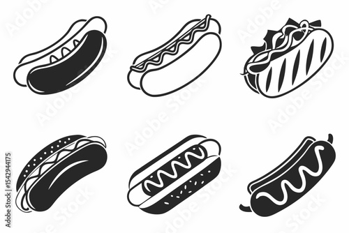 set of hot dogs