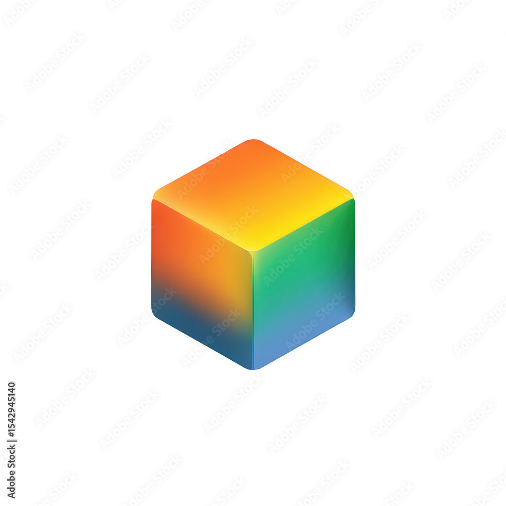Fototapeta premium Colorful 3D Cube Design