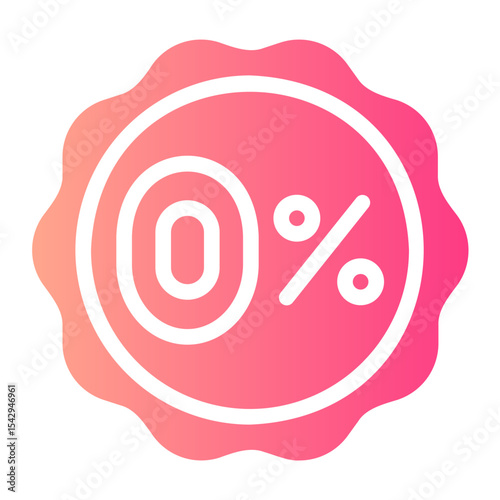 0 percent gradient icon