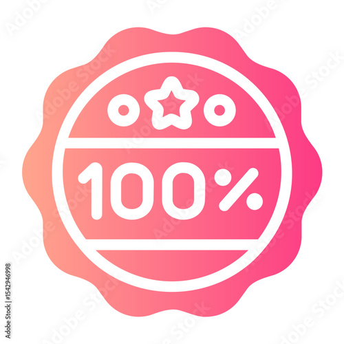 100 percent gradient icon