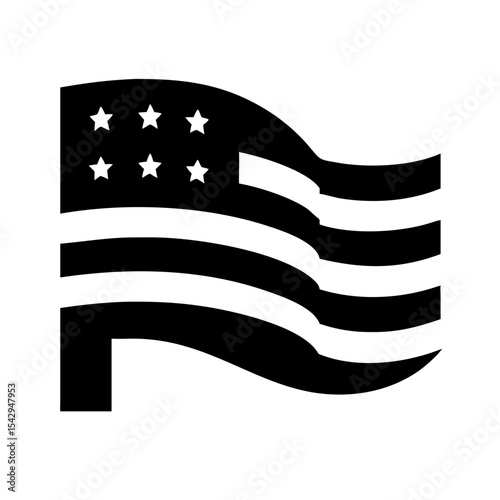 american flag vector illustration