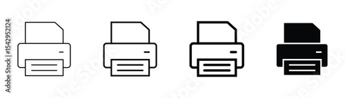 Print icon set. printer icon vector for apps and websites.