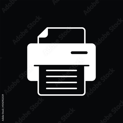 Document desktop printer icon vector for apps and websites.