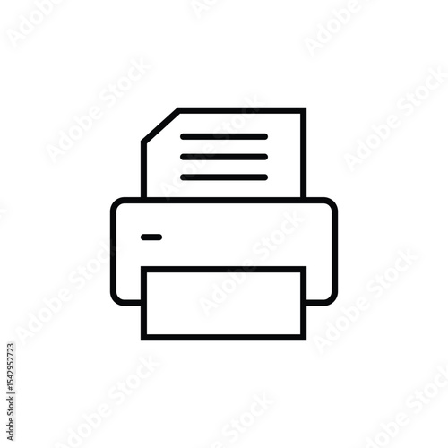 Document desktop printer icon vector for apps and websites.