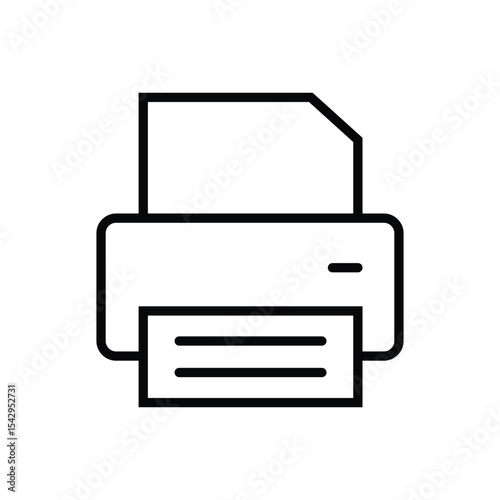 Document desktop printer icon vector for apps and websites.