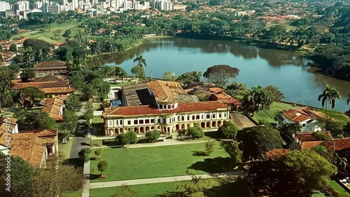 Aerial view of Aracatuba showcasing urban landscape and natural greenery in Sao Paulo Brazil, Aerial view of the AraÃ§atuba city, SÃ£o Paulo, Brazil photo