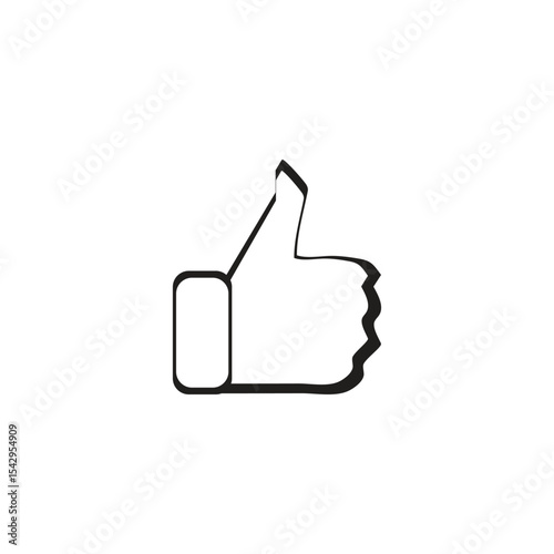 thumbs up icon vector illustration symbolizes approval, support or liking