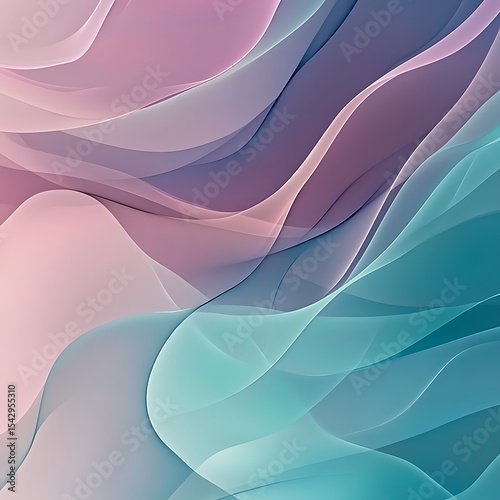 Abstract pastel waves background with flowing shapes and lines for modern design projects