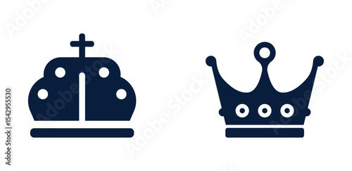 Set of King crowns templates