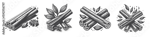 Vintage Hand-Drawn Arabic Wood Drink Collection Illustration, Traditional Beverage Engraved Style Vector for T-Shirts and Middle Eastern Themes Design