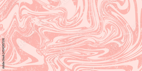 Abstract horizontal background with colorful waves. Trendy vector illustration in style retro 60s, 70s. Pastel colors