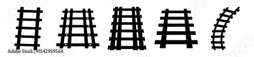 Various Ladder Designs in Black Silhouette on White Background for Climbing Purposes