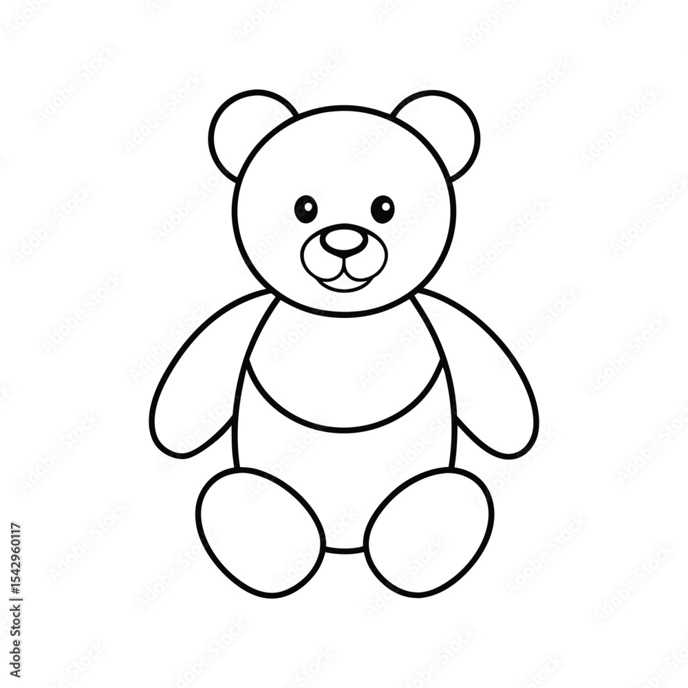 Obraz premium teddy bear line art