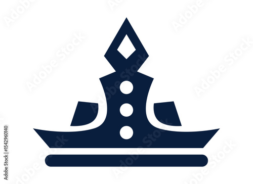 Set of King crowns templates