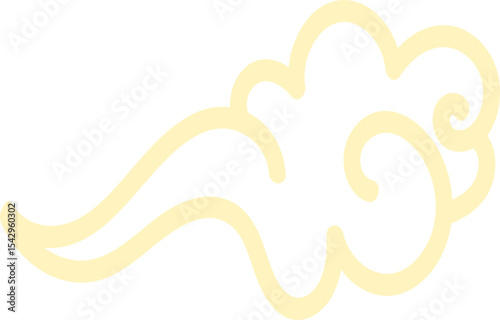 Chinese Cloud Line Art Elements