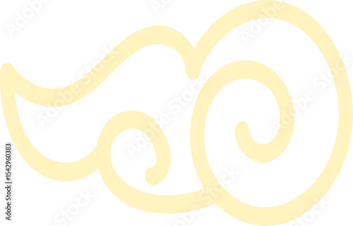 Chinese Cloud Line Art Elements