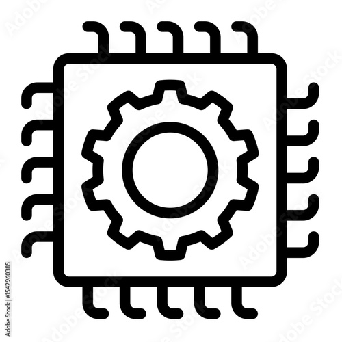automated system icon for illustration