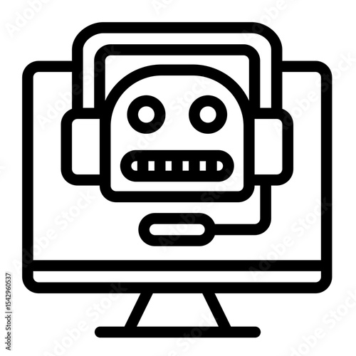 virtual assistant icon for illustration
