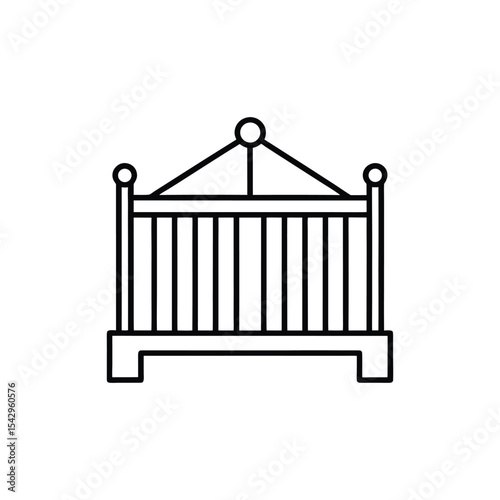 crib line art