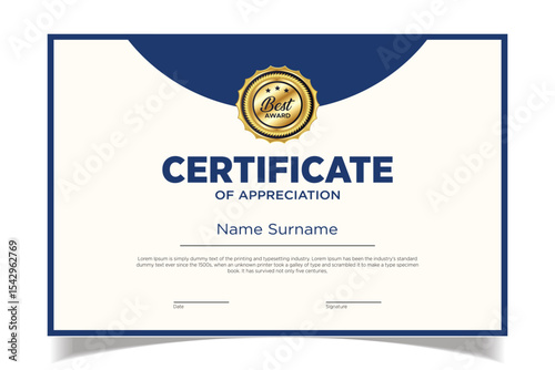 blank certificate or diploma template