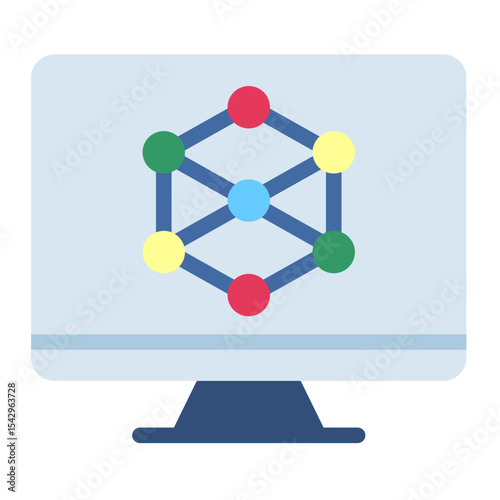 ai simulation icon for illustration