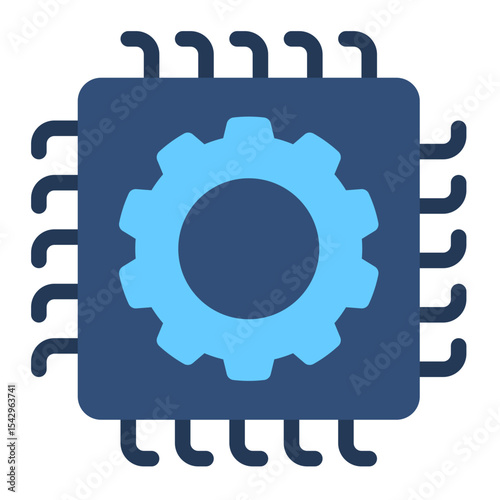 automated system icon for illustration