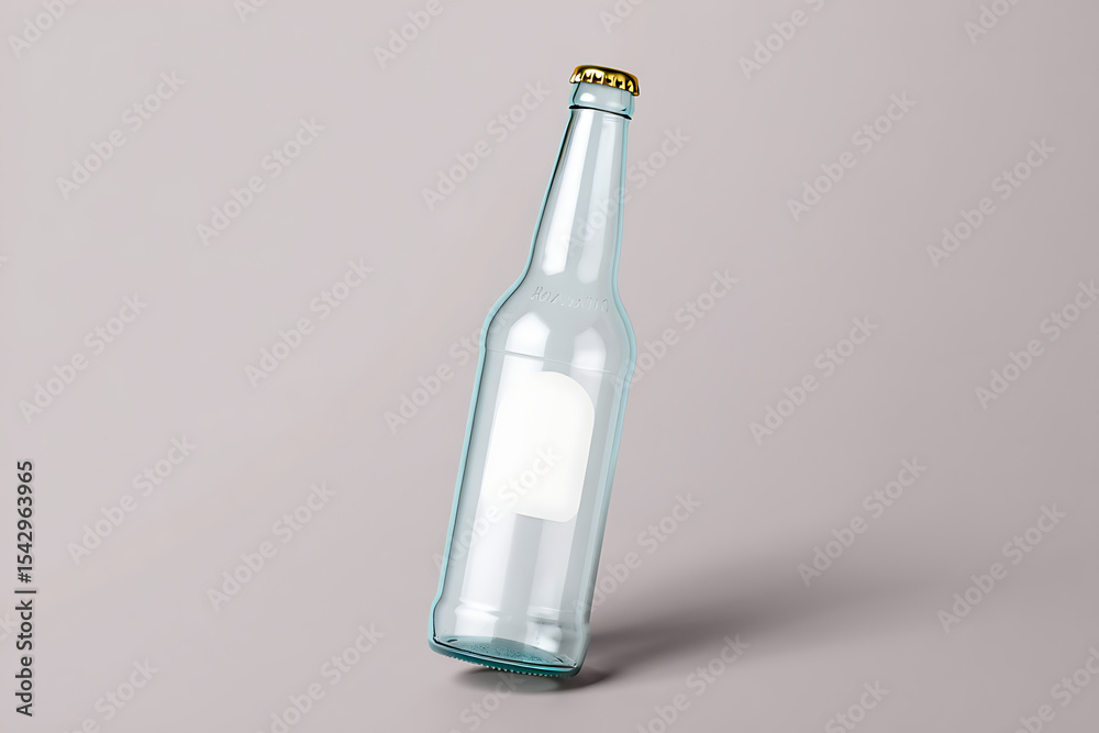 Fototapeta premium Empty Glass Bottle Mockup Template