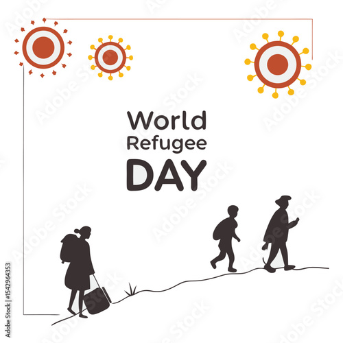 World Refugee Day Poster – Support, Solidarity & Awareness Design