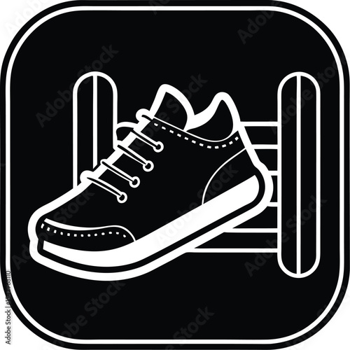 Fitness App Icon Shoe Graphic

