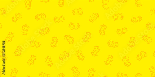 bitcoin pattern background. bitcoin sign doodle illustration. BTC coins pattern background. crypto currency pattern background.