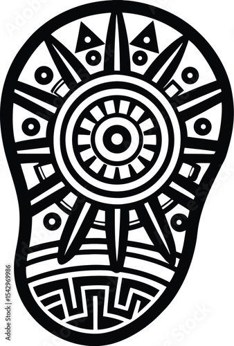 Aztec Calendar Inspired Sole Tread Design