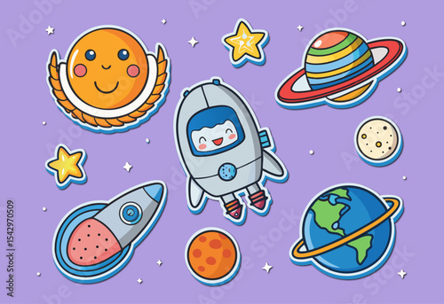 space cosmonaut planets sun earth rockets 