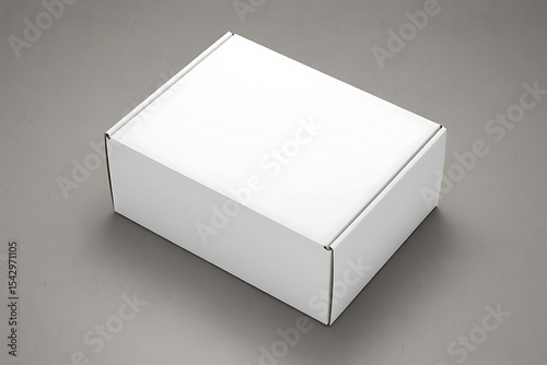 Blank White Cardboard Box Mockup