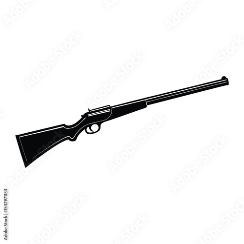 Hunting rifle icon vector flat illustration design on white background