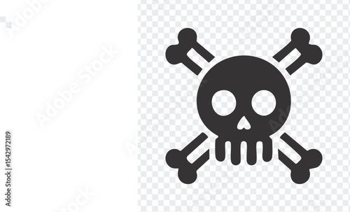 Skull and crossbones pattern on a black background, symbolizing danger or piracy.
