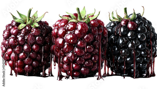 Berries dripping with juice