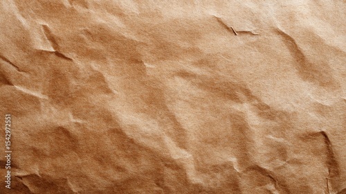 This crumpled brown paper texture offers an organic, raw aesthetic that can enhance creative projects in various fields, from packaging to graphic design.
